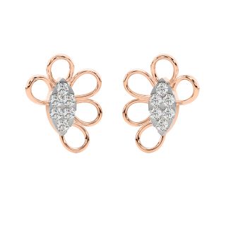 Vivian Round Diamond Stud Earrings
